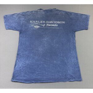 Rare Vintage 90s Harley Davidson Toronto 1997 Pocket Shirt Biker Pocket Tie Dye